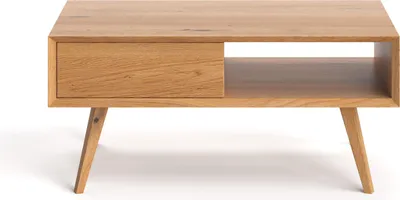 Produktbild von Quatro-Couchtisch aus massivem Holz, 80 cm, Massivholz, Skandinavisch