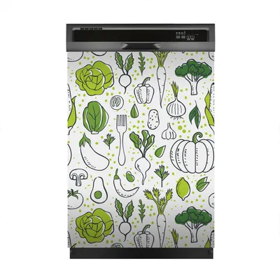 Produktbild von Magnete Dekorative 60x80 cm Küche Magnetmatte Spülmaschine - Frisches Gemüse