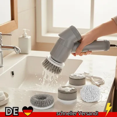 Produktbild von Elektrischer Schleuderschrubber Kabellose Reinigungsbürste für Badezimmer
