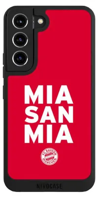 Produktbild von NIVOCASE Handyhülle für Samsung Galaxy S22  Hülle NIVOpure Case Schwarz FC Bayern München FCB Mia San Mia