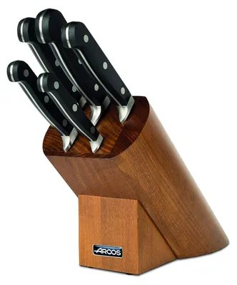 5-teilige Messenset, braun/Edelstahl, geschmiedet
