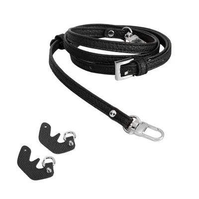 Produktbild von Schultergurt für Tasche Damen, Taschengurt 120cm, No-Punch & Verstellbare, Schwarz