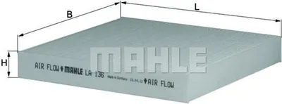 Produktbild von MAHLE Innenraumfilter LA 136 Pollenfilter für RENAULT LAGUNA II Grandtour (KG0/1)