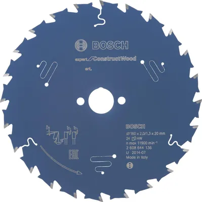 Produktbild von EXPERT Construct Wood Kreissägeblatt, 160x2/1,3x20 mm, Z24