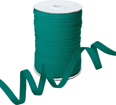 Produktbild von 100m Gummiband Gummilitze 7mm flach gestrickt Stretch Elastisch in 19 Farben, Gurtband:906 petrol
