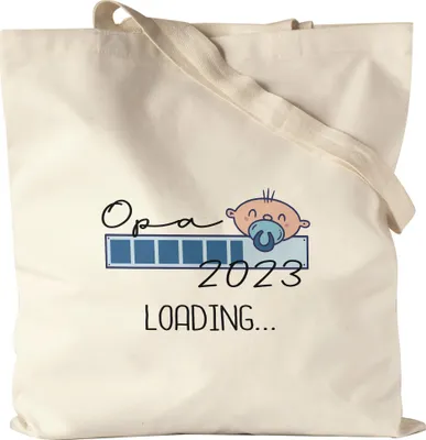 Produktbild von Opa Loading 2023 Beutel  für werdende Opas zur Geburt Enkel Enkelin Babynews Ich werde Opa Geschenk Jutebeutel Stoffbeutel Canvas