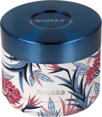Produktbild von Quokka Whim, Edelstahl Lebensmittelbehälter Blue Garden, 360ml, 40102