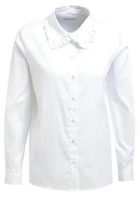 Produktbild von Milano Italy SHIRT BLOUSE W/ RUFF WHITE WHITE 42
