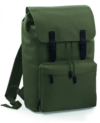 Immagine prodotto di BagBase BG613 | Zaino/zaino per laptop vintage | 30 x 46 x 17 cm - Colore: Verde oliva/nero - Dimensioni: 30 x 46 x 17 cm