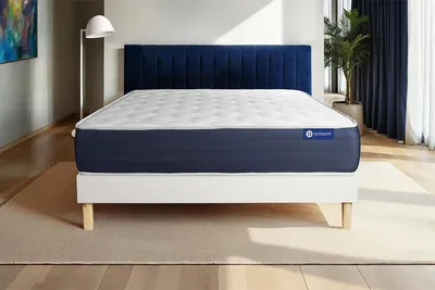 Produktbild von Actilatex sleep matratze 150x195cm + Bettgestell mit lattenrost , Härtegrad 2 , Latex und Memory-Schaum , Höhe : 22 cm