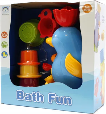 Produktbild von Badespielzeug mit Saugnäpfen & Bechern - Wasserspiel für Badewanne - Bunter Badespaß