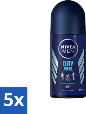 Produktbild von Nivea Men Deodorant Roller Dry Fresh 48 Stunden Langzeitwirkung 50 ml - Vorteilspack - 5 Stücke