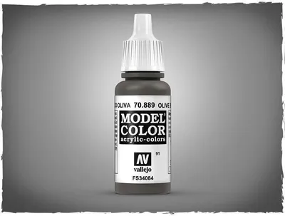 Imagen del producto de Pintura acrílica mate color marrón oliva para modelismo, 17 ml