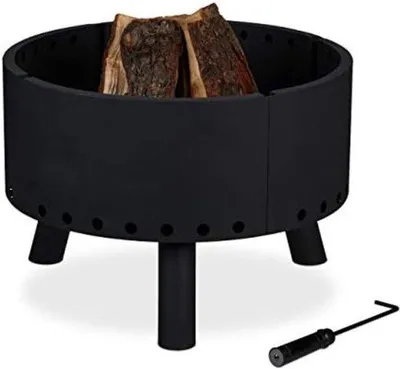 Produktbild von Famanu Feuerschale Gartenofen - 40,5 x 58,5 cm - Schwarz