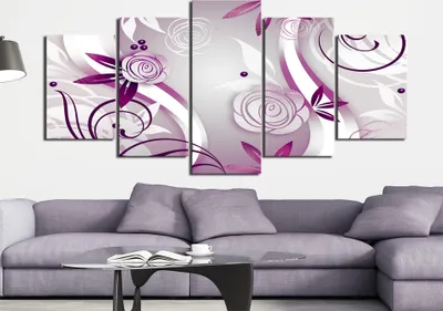 Produktbild von Akustikbild Abstrakt 200x100 cm Bilder Akustikschaum Hochleistungsschallabsorber Schallschutz Leinwand 5 tlg Wandbild Raumakustik Schalldämmung 020101-161