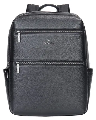 Produktbild von B Cavalli Rucksack schwarz Echtleder mit Reißverschluss Uni Casual Black B UNICA 42x30x13 cm