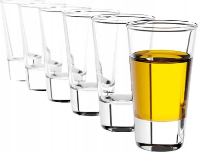 Produktbild von KADAX Schnapsgläser "Cayro", Klassische Schnapsbecher aus transparentem, 6 Stück, 28ml