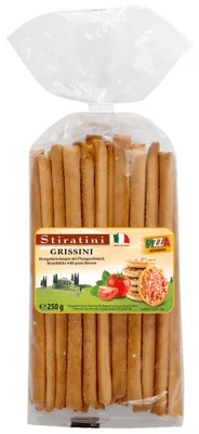 Produktbild von Stiratini Grissini Brotgebäckstangen Pizza 250g