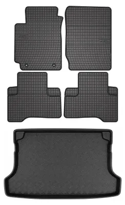 Zdjęcie produktu dla Dywaniki gumowe + mata bagażnika do Suzuki Grand Vitara II 2005-2014 (5-drzwiowy) – czarne, dopasowane – Wielganizator SolidPRO