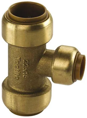 Produktbild von Kupfer Steckfitting Tectite T-Stück Mittelabgang reduziert 15 x 12 x 15 mm DVGW