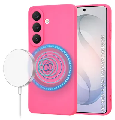 Obrázok produktu pre Techsuit - SoftFlex MagSafe silikónové puzdro pre Samsung Galaxy S26 - výrazne ružové