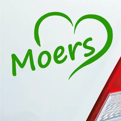 Produktbild von Auto Aufkleber Moers Herz Stadt City Love Liebe Heimat 12,5x8 cm Hellgrün Sticker Heckscheibenaufkleber