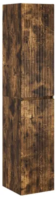 Image de Armoire de salle de bain murale vidaXL en chêne fumé