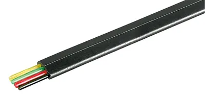 Obrázek produktu pro Goobay 50253 Telefonní plochý kabel 100 m v roli, AWG 30,CU (měď), černý - 4 žíly