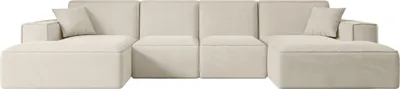Produktbild von ALTDECOR Ecksofa in U-Form Corner Sofa Bett Eckcouch Couch L-Form Wohnlandschaft Cauchsofa SIERRA-U - 349x169x80 cm Beige -