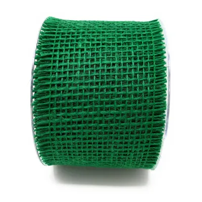 Produktbild von JUTE 6cm Band Juteband Tischband Dekoband 6cm/10m Dunkelgrün