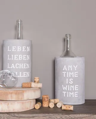 Produktbild von Beton Weinkühler Leben Lieben Lachen