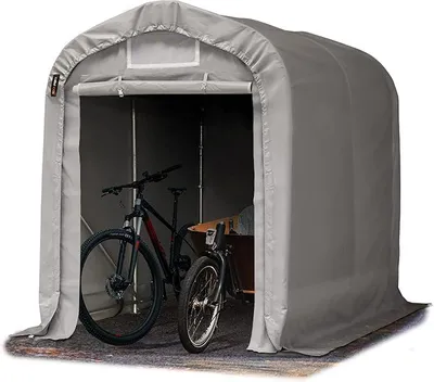 Produktbild von Garagenzelt Carport 1,6 x 2,4 m in grau Unterstand Lagerzelt PVC 800 N Plane und Stabiler Stahlrohrkonstruktion