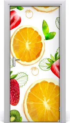 Produktbild von Tulup Türaufkleber 95x205 cm Dekorative Aufkleber Selbstklebend Wasserdichte Tapete Abnehmbar Schlafzimmer Wohnzimmer Wohnkultur - Obst