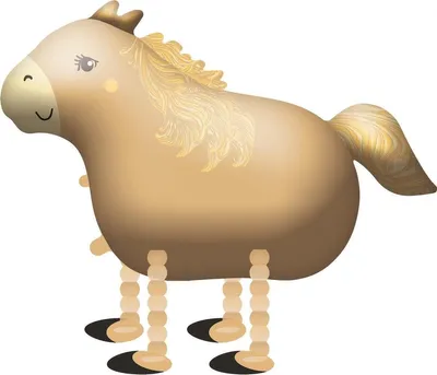 Productafbeelding van Amscan Folieballon Walking Horse Junior 54 X 96 Cm Bruin
