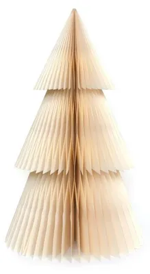 Only Natural – Wabenpapier-Weihnachtsbaum – Elfenbein – 60 cm – Ansicht 1