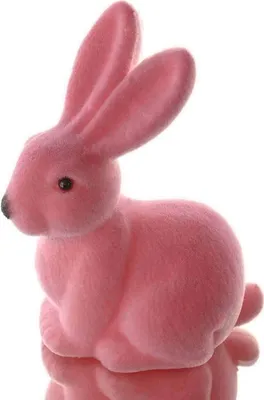 Produktbild von SCHEULEN Oster-Deko Hase Wuschel Pink 16 cm - Kunststoff