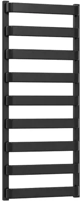 Productafbeelding van Badkamerradiator Adriano - zij-aansluiting - 520 W - mat zwart - 1200x500 mm