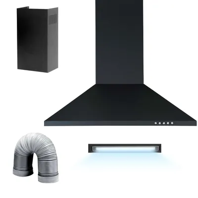 Produktbild von MPM MPM-60-OK-28 Wand-Kaminhaube 348 m³/h Shwarz 60cm