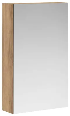 Zdjęcie produktu dla Szafka łazienkowa z lustrem vidaXL, styl rustykalny, dąb, 30 x 10,5 x 50 cm