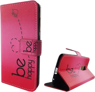 Produktbild von Handyhülle Tasche für Handy ZTE Axon 7 Be Happy Pink
