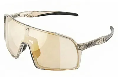 Image de Lunettes de soleil sportives VeyRey Ogharod monture transparente-grise verres dorés