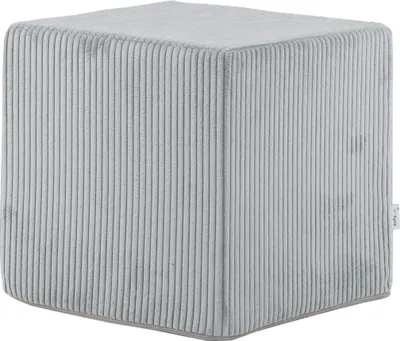 Produktbild von Ecopuf, Sitzhocker, Fußhocker aus Cordstoff, Quadratischer Hocker, 40x40cm