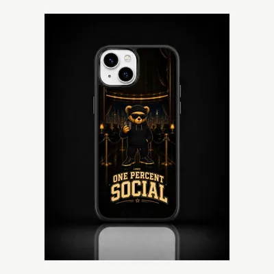 Productafbeelding van iPhone 15 hoesje, telefoonhoesje, beschermhoesje, case met het motief "Geen praatjes" – LUNØIR ©