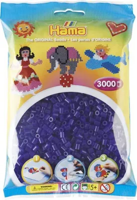 Zdjęcie produktu dla 3000 koralików do naprasowywania Hama Midi - przezroczyste fioletowe