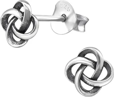 Produktbild von Keltischer Schmuck: Ohrstecker Silber 925 „Knoten“