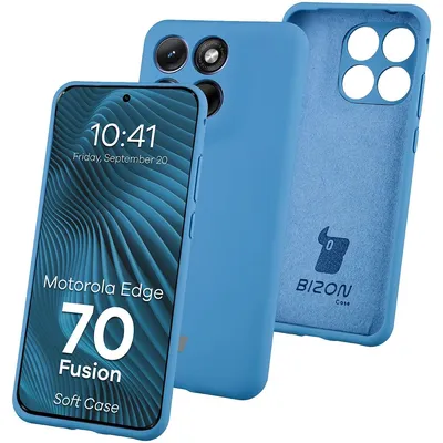 Produktbild von Silikon Handyhülle für Motorola Edge 70 Fusion, Bizon Soft Case, Blau