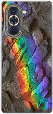 Produktbild von König Design Hülle kompatibel mit Huawei nova 10 Kunststoff Soft Handyhülle - Handy Case Regenbogen Steine