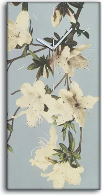 Produktbild von Dekor Leinwand Uhr Wandbilder 30x60 Malerei Asiatischer Blumen Zweig Kunst - weiße Hände