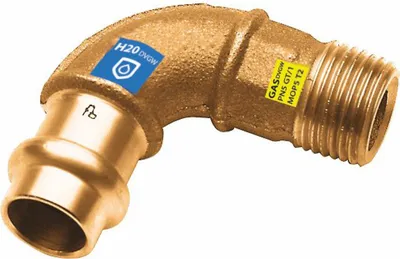 Obrázek produktu pro Sanpro lisovací koleno 90° - ohyb s vnějším závitem, velikost V 18 - 3/4"