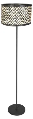 Produktbild von Stehlampe - natürlich schwarz - NOOR - bambus metall - stehlampe - E27 - 4438ZW - Mexlite